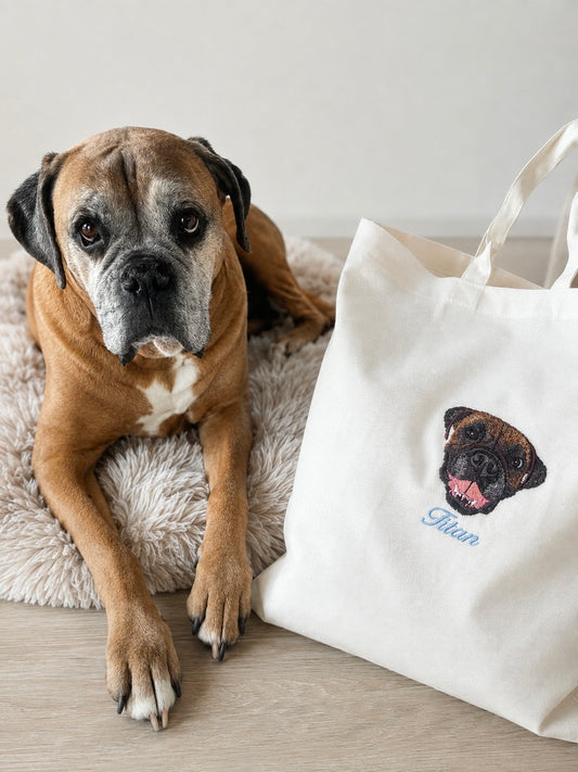 Pet Portrait Tote Bag